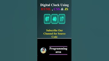 Digital Clock Using HTML CSS & JavaScript #html #css #javascript #webdevelopment #frontendcourse