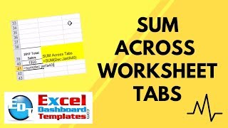 Check out the step-by-step tutorial here: http://www.exceldashboardtemplates.com/SumAcrossWorksheets Learn how to quickly 