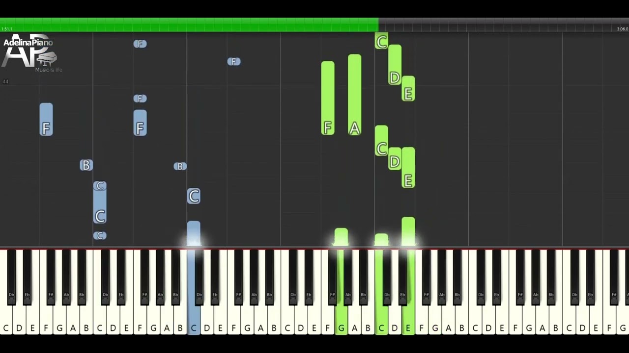 Miley Cyrus - Flowers | Adelina Piano synthesia tutorial