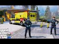 GTA 5 Paramedic Mod New Durastar Ambulance With Stretcher Responds To A Fire (LSPDFR Fire Callouts)