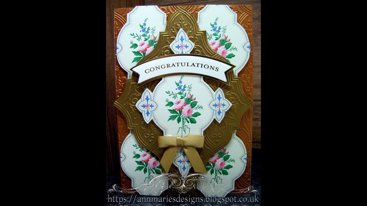 395.Cardmaking Project: Anna Griffin Embossed Cut out Card