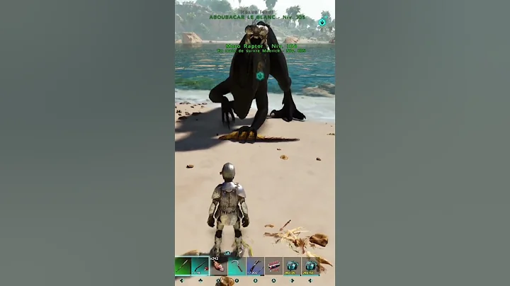 Ark: Survival Ascended - Moro Raptor swallows Pegomastax whole