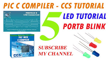 Embedded C Tutorial PORTB Blinking with PIC16F877A Part 5 in Hindi/Urdu