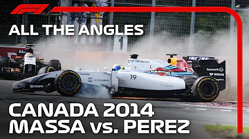 Perez and Massa's Monster Crash - All The Angles | 2014 Canadian Grand Prix