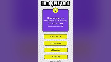 HRM Multiple Choice Questions: Test Your Knowledge! #hrm #humanresourcemanagement