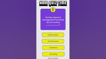 HRM Multiple Choice Questions: Test Your Knowledge! #hrm #humanresourcemanagement