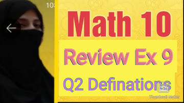 Review Exercise 9 [ Q2 definations ] || Math Class 10 || Chords of a Circle || Ocean of Knowledge
