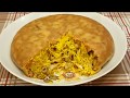 Плов с курицей в духовке Плов в лаваше Pilaf with chicken Türk plov