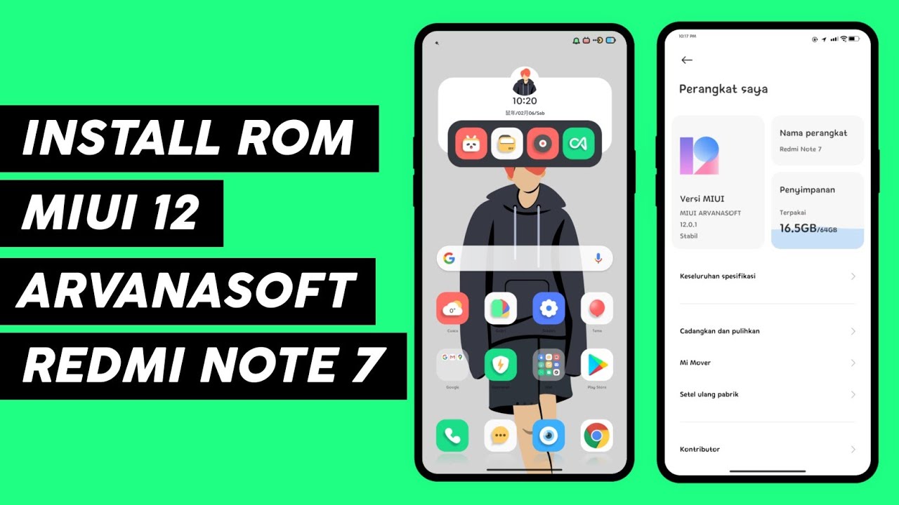 Install ROM MIUI ARVANASOFT 12.0.1 di Redmi Note 7 (Lavender) - YouTube