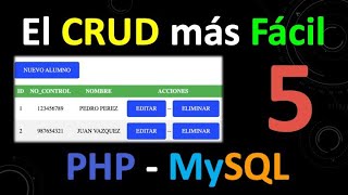 5.- Consultar datos en MySQL y PHP con PHPMyAdmin.