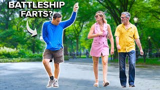 FUNNY Fart Prank in Central Park! BATTLESHIP FARTS? Resimi