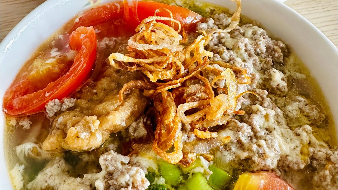 Bún Riêu Cua Hanoi (minced field crab noodles soup) recipe - YouTube