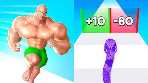 Max lavel Snake Run Race 3D vs Muscle Rush 3D 🍕🍕❤❤💚💚🍕🍕Walkthrough Android IOS Gameplay DJ666