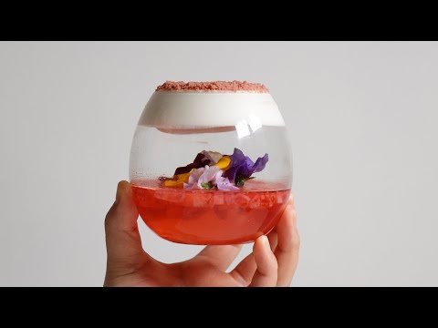 컵속의 <strong>작은</strong> <strong>정원</strong> 플라워 판나코타 <strong>만들기</strong> Suspended Panna Cotta