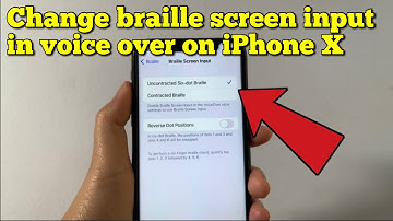 How to change braille screen input in voice over on iPhone X