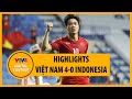 Highlights VIỆT NAM 4-0 INDONESIA | Đè bẹp Indo bằng Tiến Linh xuất thần, siêu phẩm Quang Hải