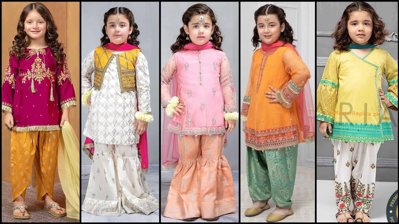 Very Very Latest Kid's Designer's Eid Collection 2020/Super Stylish Eid Kurti DressWith Gharara pant
