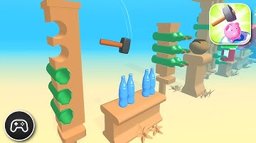 Hammer Flip - Gameplay Walkthrough Part 1 - Basic Solution Levels To Play (iOS, Android)