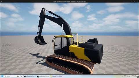 Unreal engine 5 excavator test jcb machine test 