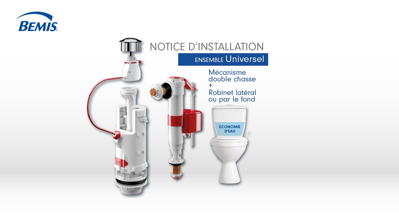 Mécanisme De Chasse D'eau Double Poussoir - Valve De Remplacement Pour WC, Réglable, En ABS Blanc