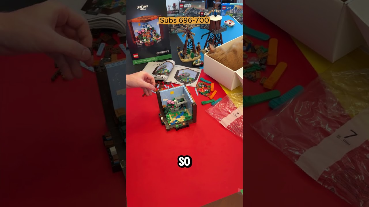 The Lego Crafting Table, One subscriber is One Block   Part 696 700