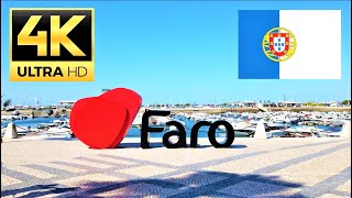 Walk in Faro 🇵🇹 Algarve, Portugal 🇵🇹 4K 60FPS