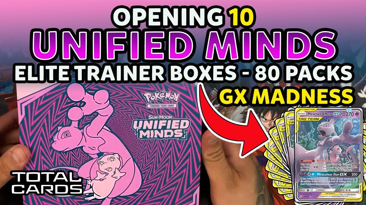 Opening X10 Pokemon Unified Minds Elite Trainer Boxes Crazy Mewtwo Mew Gx Pulls Totalcardsnet