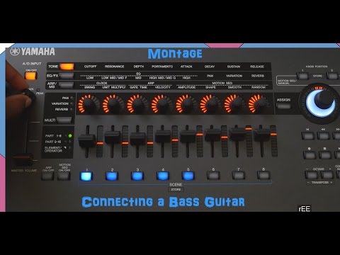 How to Connect a bass guitar to your Yahama Montage