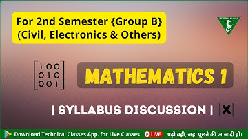 Mathematics 1 || 2nd Sem. || Group -B(Civil, Electronics & Others ) || SBTE Bihar Polytechnic
