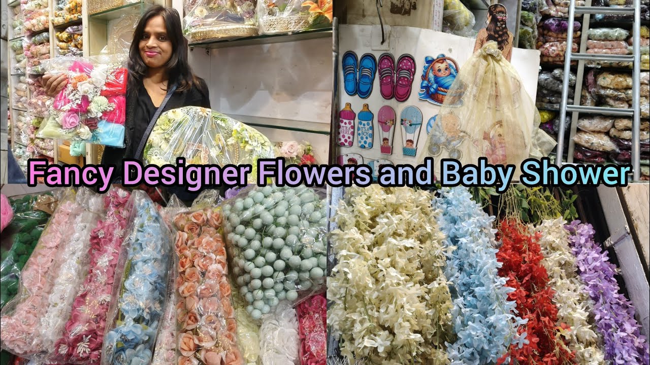 Cheap Designer Flowers  | Chandni Chowk Kinari Bazar Wholesale Market, Laxmi tevar Vlogger 