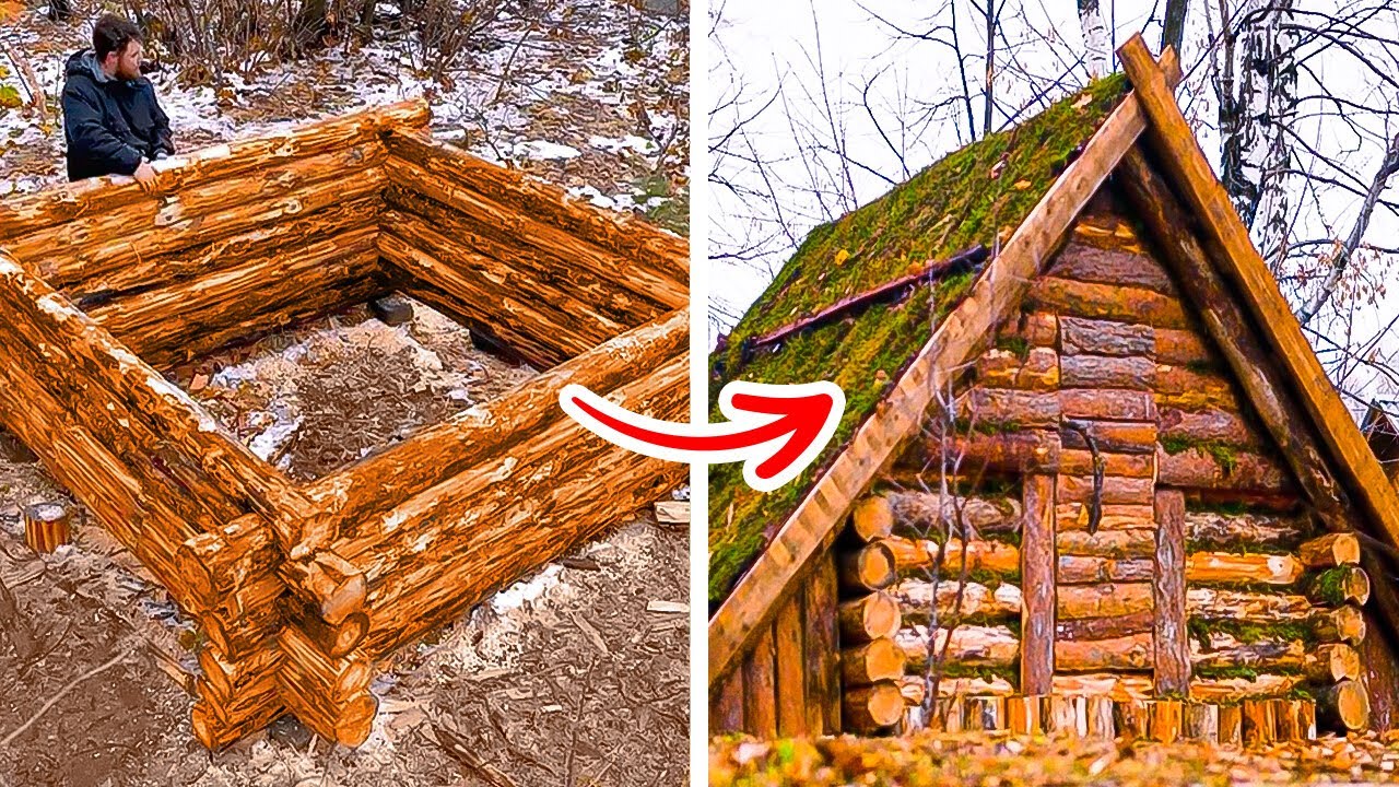 Construyendo Una Caba a De Troncos De Bushcraft Para La Supervivencia construyendo-una-caba-a-de-troncos-de-bushcraft-para-la-supervivencia