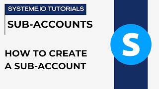How to create a sub-account | systeme.io tutorials