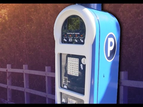 Pay-By-Plate Parking Meters on Hollywood Beach
