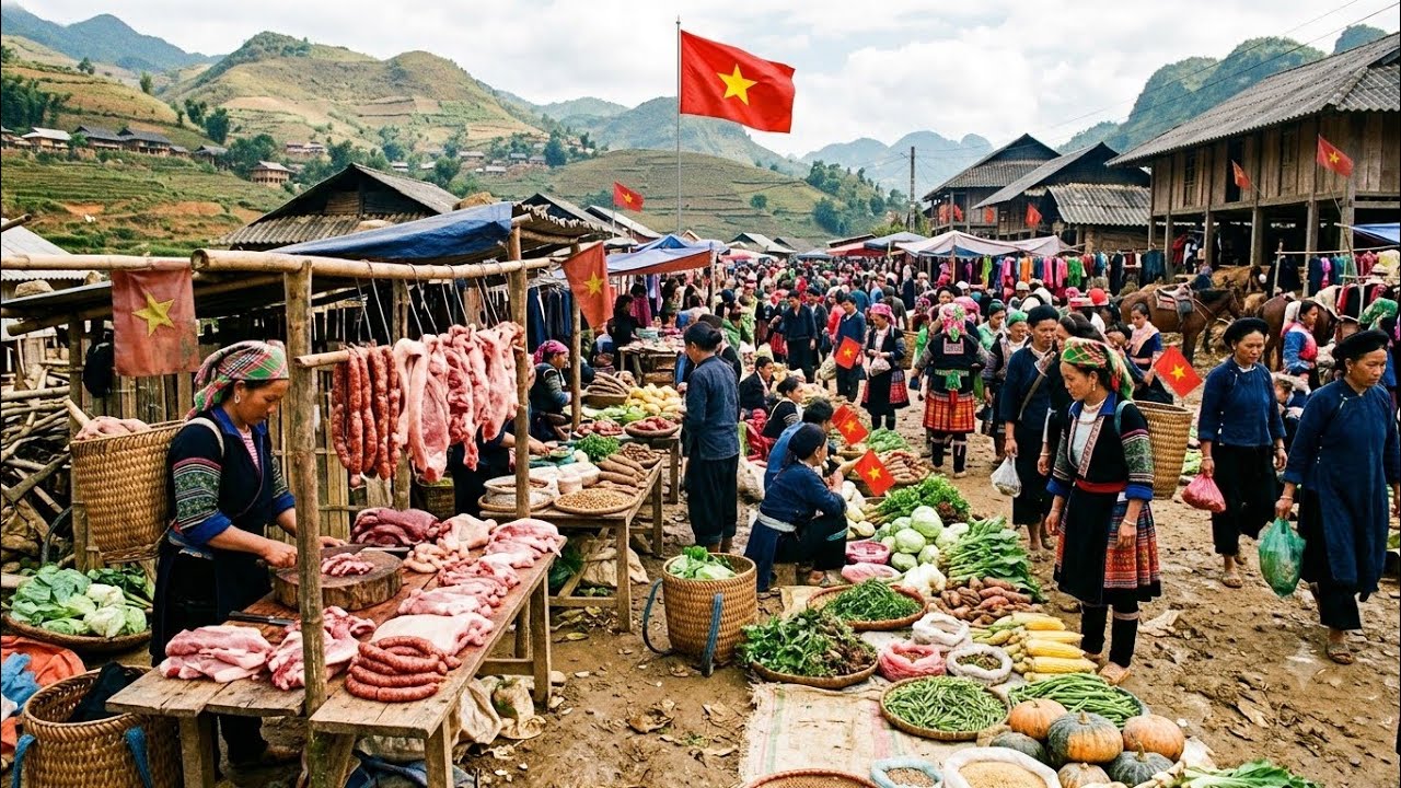 POV: 🇻🇳Experiencing a Vietnamese Highland Market – Discover the Cultural Beauty of the Mountains