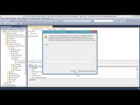 [SQL Server] Résoudre le problème de modification de la structure d'une table