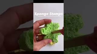 Sponge stamps #summeractivities #trending #viral #youtubeshorts #spongecraft #kidsart