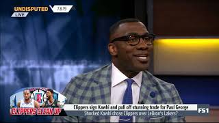 Undisputed | Kawhi chose Clippers over Lakers - Shannon Sharpe SHOCKED