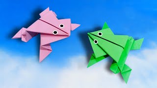 How To Make Jumping Frog With Paper - Gấp Con Ếch Nhảy Xa