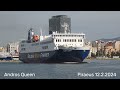 Andros queen departure from piraeus port       