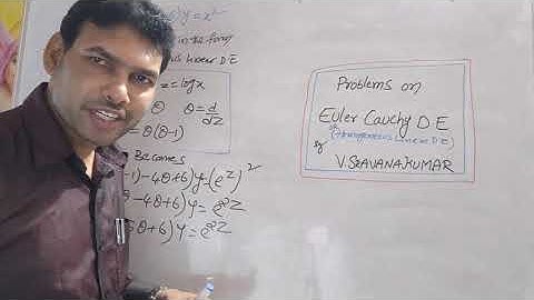 Euler - Cauchy DE problem in Telugu Lec-12