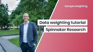 Data weighting tutorial - Spinnaker Research