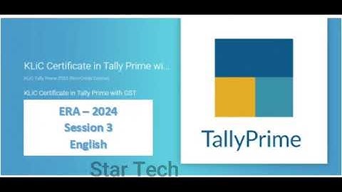 KLiC Tally Prime Era Session 3 Question English l Take a Challenge & Session End Test #tally #era