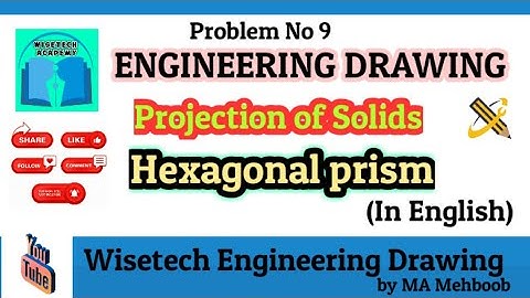 Projection of Solids/HEXAGONAL PRISM (English)