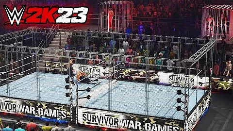 وارگیمز کشتی کج 2023 برای اولین بار Wwe 2k23 Wargames گیم پلی 