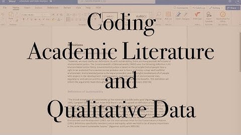 Coding Academic Literature & Qualitative Data in Microsoft Word – Heading & Linked Document Methods