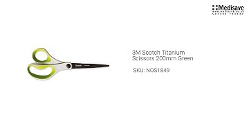 3M Scotch Titanium Scissors 200mm Green NOS1849 1920x1080