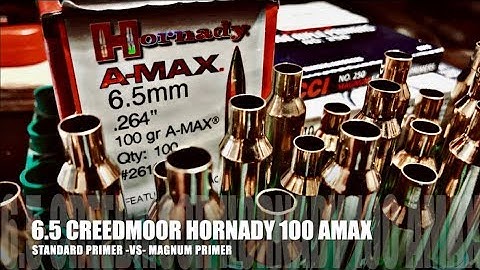 6.5 Creedmoor Hornady 100 AMax (Standard Primer -vs- Magnum Primer)