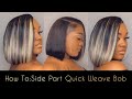 HOW TO: SIDE PART QUICK WEAVE BOB *HIGHLY REQUESTED * STEP BY STEP HAIR TUTORIAL