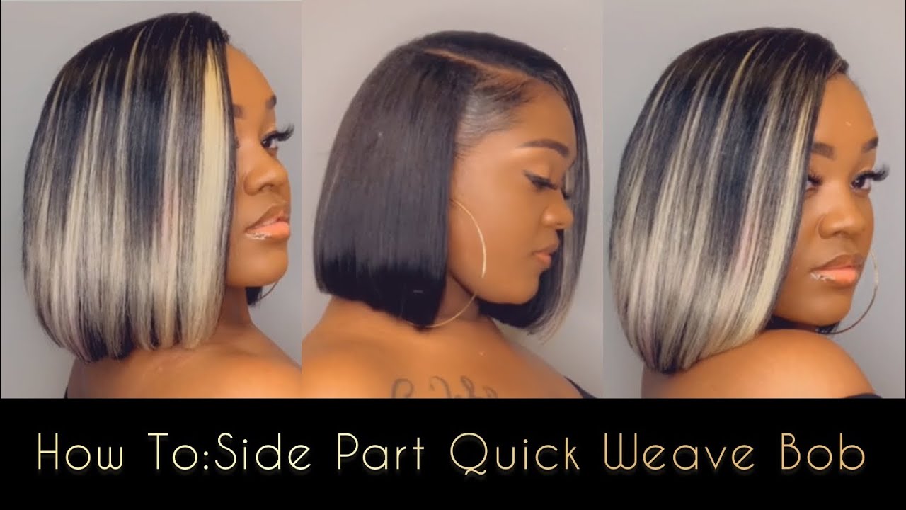 3. Dark blue sew in bob - wide 6