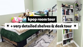 ☼ kpop room tour ☀︎ + a very detailed shelves &amp; desk tour ☼
